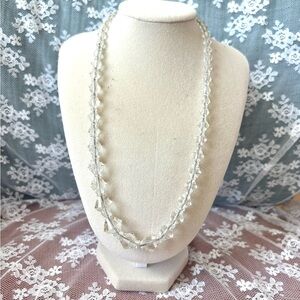 Vintage graduated faceted Crystal gold filled Necklace